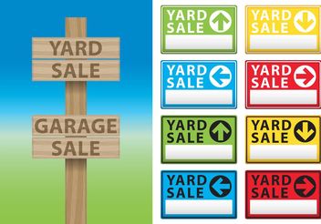 Yard Sale Billboard Vectors - vector gratuit #150493